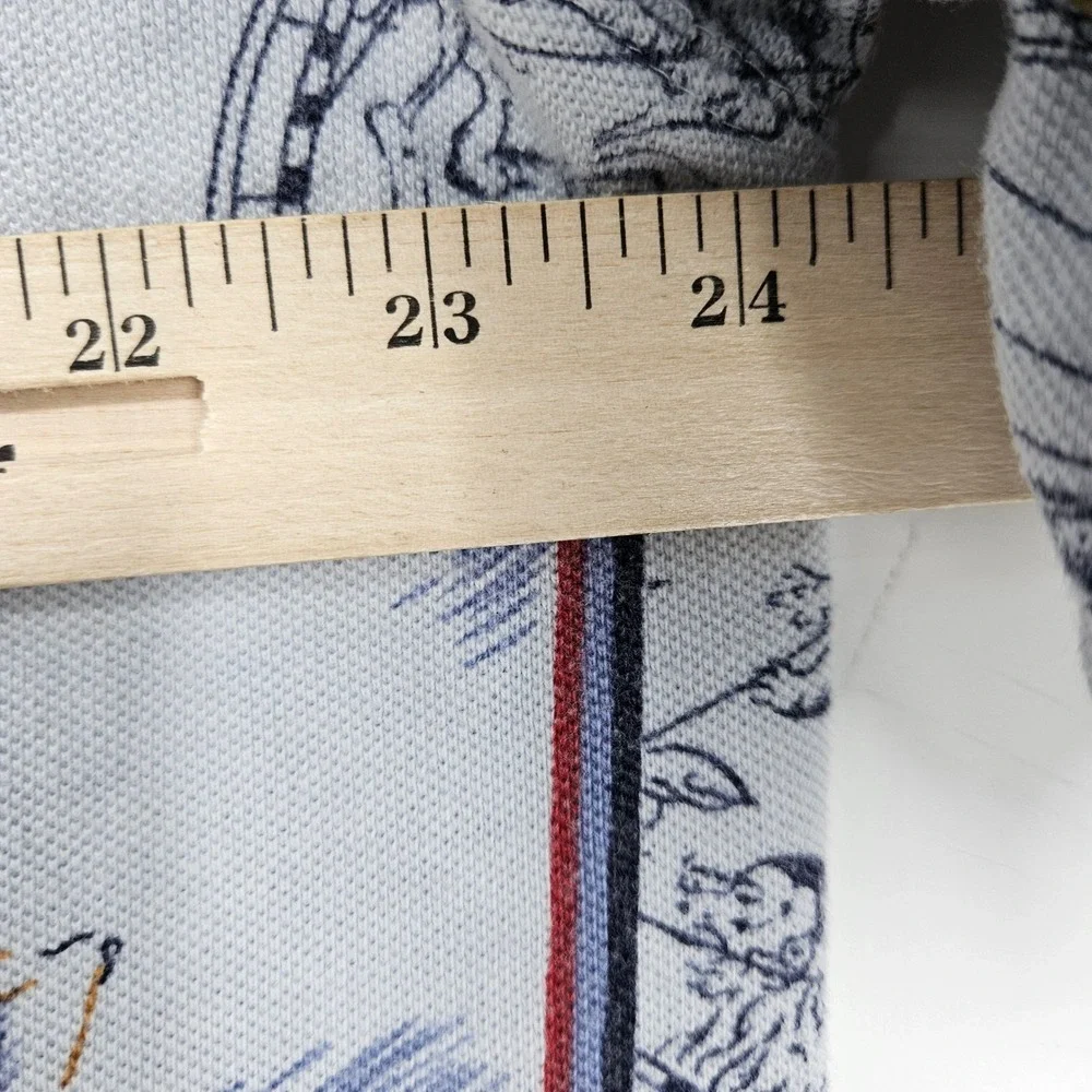 Vintage American Eagle Shirt Mens Extra Large Nautical Polo‎ Short Sleeve AOP